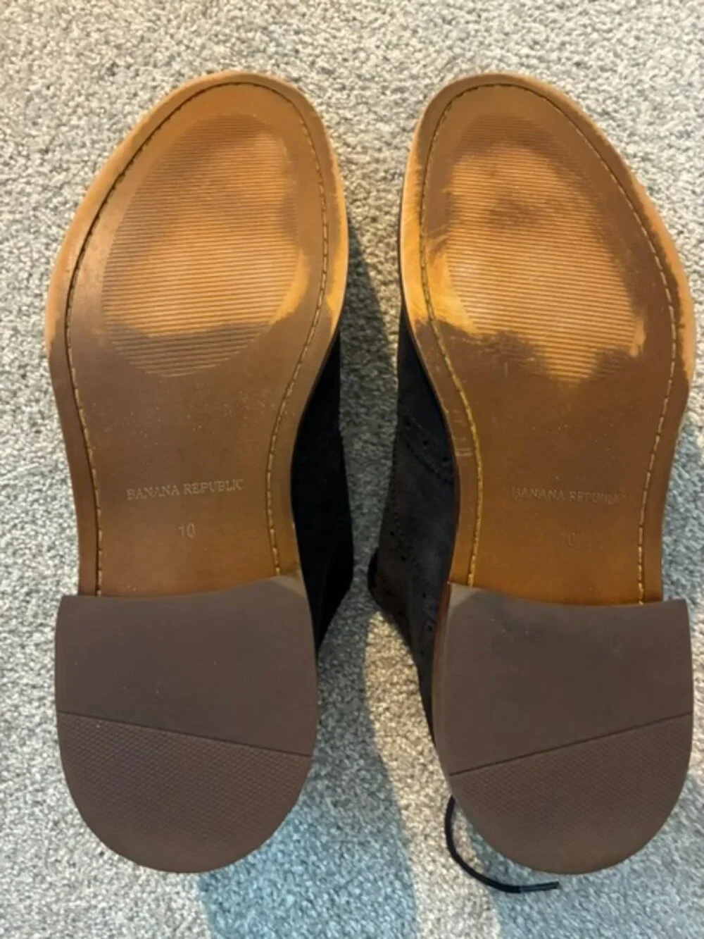 Banana Republic Blue Suede Wingtip Shoes